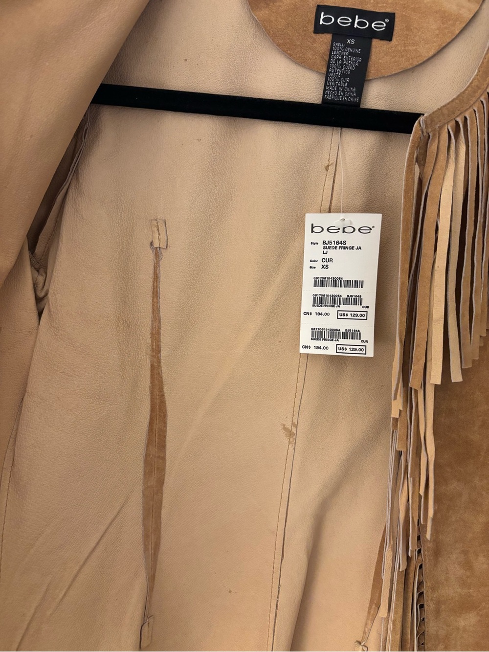 🖤 Bebe Suede Fringe Jacket – NWT - Picture 7 of 13